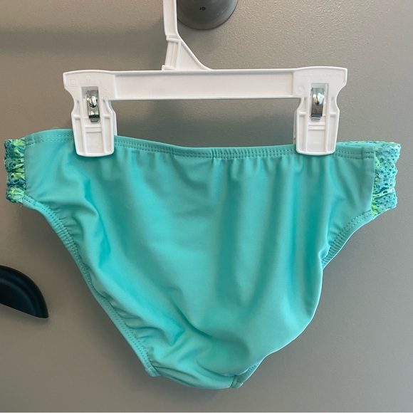 Wonder Nation Girls Bikini Bathing Suit Two Piece Sz Large 10-12 Green Colorful - Picture 6 of 11